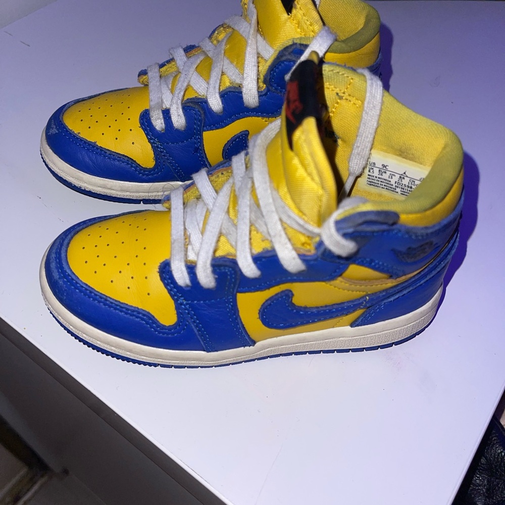 Jordan Kids Sneakers - Blue and Yellow
